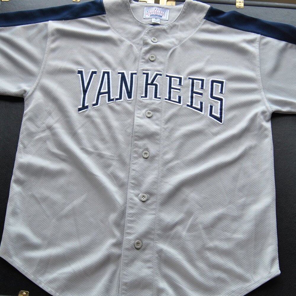 New York Yankees Vintage Medium Gray & Blue Starter Jersey